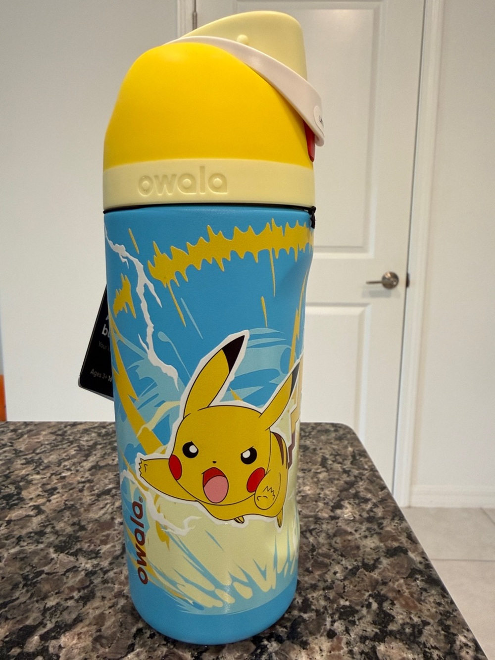 Owala Kids Blue & Yellow Pikachu Water Bottle